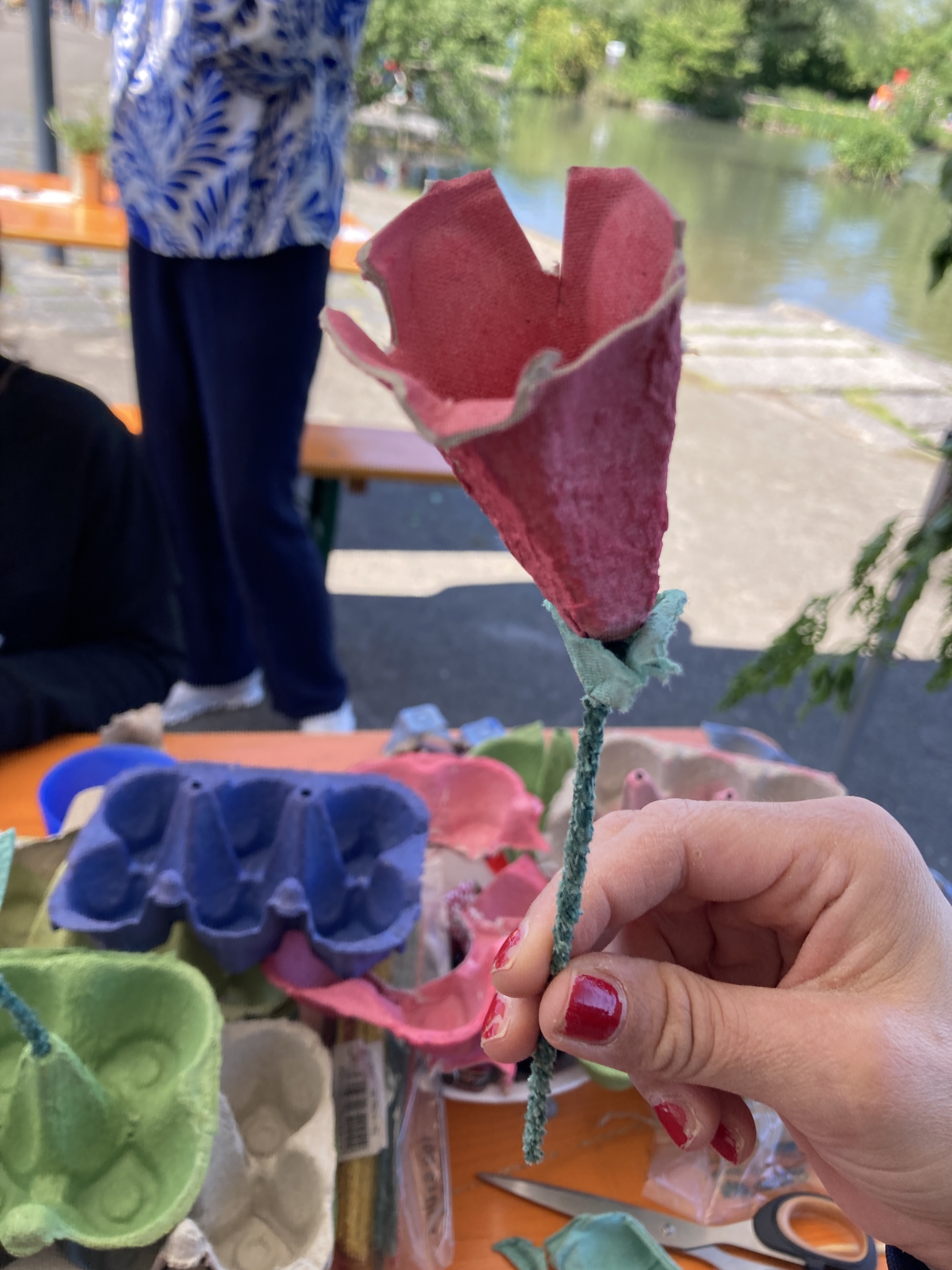 Blume am Stiel